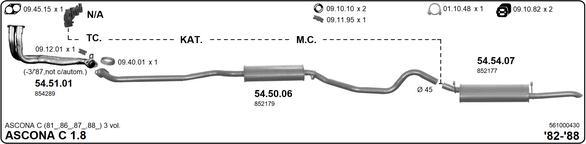 IMASAF 561000430 - Sistem de esapament allinparts.ro