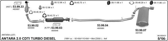 IMASAF 561000431 - Sistem de esapament - allinparts.ro