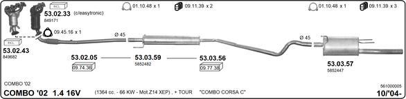 IMASAF 561000005 - Sistem de esapament - allinparts.ro