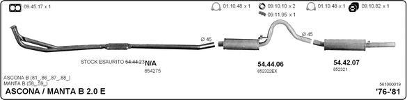 IMASAF 561000019 - Sistem de esapament allinparts.ro