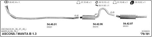 IMASAF 561000016 - Sistem de esapament - allinparts.ro