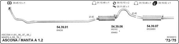 IMASAF 561000013 - Sistem de esapament - allinparts.ro