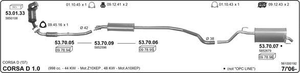 IMASAF 561000192 - Sistem de esapament - allinparts.ro