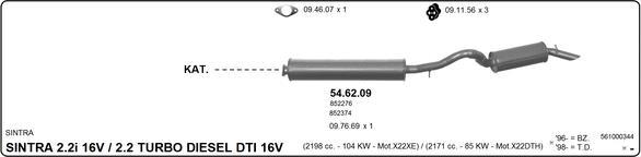 IMASAF 561000344 - Sistem de esapament allinparts.ro