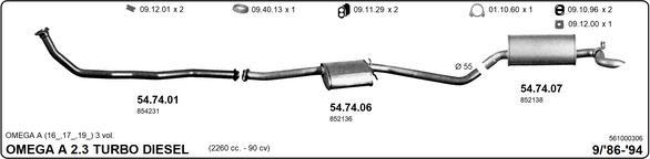IMASAF 561000306 - Sistem de esapament - allinparts.ro