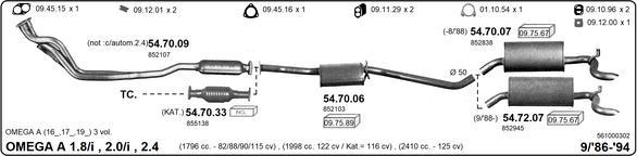 IMASAF 561000302 - Sistem de esapament - allinparts.ro