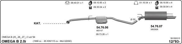 IMASAF 561000310 - Sistem de esapament - allinparts.ro