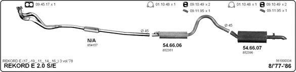 IMASAF 561000334 - Sistem de esapament allinparts.ro