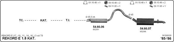 IMASAF 561000329 - Sistem de esapament - allinparts.ro