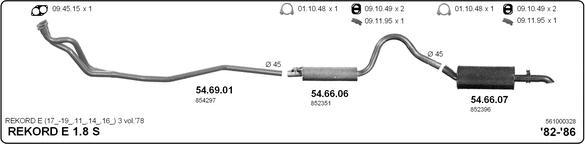 IMASAF 561000328 - Sistem de esapament - allinparts.ro