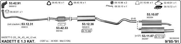 IMASAF 561000249 - Sistem de esapament - allinparts.ro