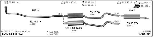 IMASAF 561000244 - Sistem de esapament - allinparts.ro
