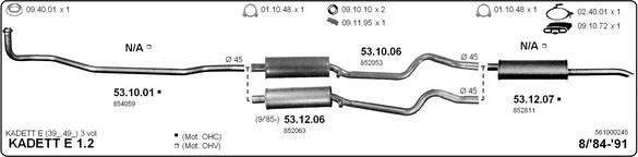 IMASAF 561000245 - Sistem de esapament - allinparts.ro
