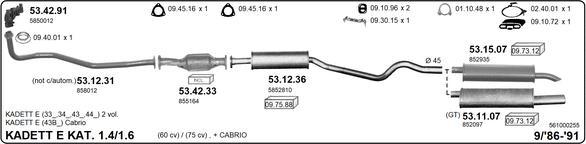 IMASAF 561000255 - Sistem de esapament - allinparts.ro