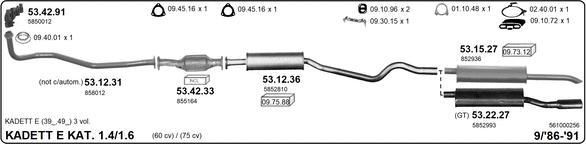 IMASAF 561000256 - Sistem de esapament allinparts.ro