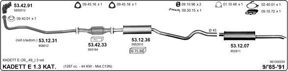 IMASAF 561000250 - Sistem de esapament - allinparts.ro