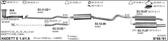IMASAF 561000253 - Sistem de esapament - allinparts.ro