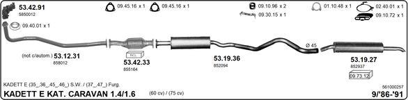 IMASAF 561000257 - Sistem de esapament allinparts.ro