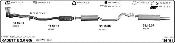 IMASAF 561000265 - Sistem de esapament allinparts.ro