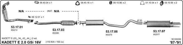 IMASAF 561000266 - Sistem de esapament - allinparts.ro