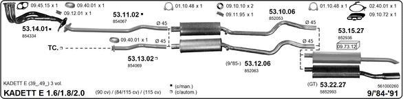 IMASAF 561000260 - Sistem de esapament allinparts.ro