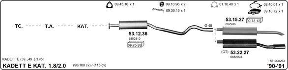 IMASAF 561000263 - Sistem de esapament allinparts.ro