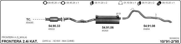 IMASAF 561000219 - Sistem de esapament - allinparts.ro