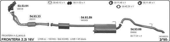 IMASAF 561000215 - Sistem de esapament allinparts.ro