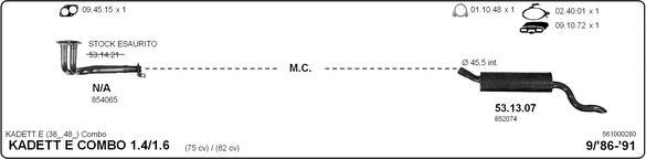 IMASAF 561000280 - Sistem de esapament - allinparts.ro