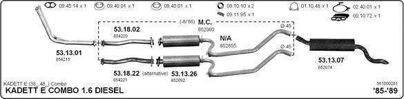 IMASAF 561000281 - Sistem de esapament allinparts.ro