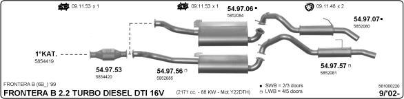 IMASAF 561000220 - Sistem de esapament allinparts.ro