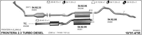 IMASAF 561000221 - Sistem de esapament - allinparts.ro