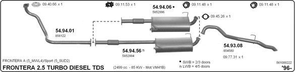 IMASAF 561000222 - Sistem de esapament - allinparts.ro