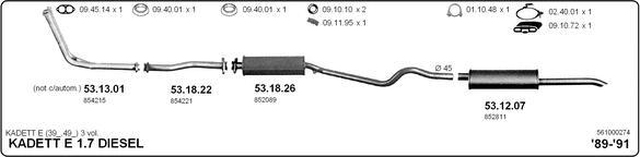 IMASAF 561000274 - Sistem de esapament allinparts.ro