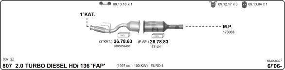 IMASAF 563000307 - Sistem de esapament allinparts.ro