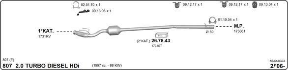 IMASAF 563000323 - Sistem de esapament - allinparts.ro