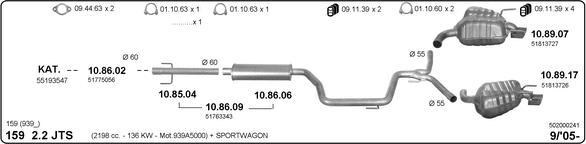 IMASAF 502000241 - Sistem de esapament - allinparts.ro