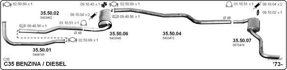 IMASAF 514000097 - Sistem de esapament allinparts.ro
