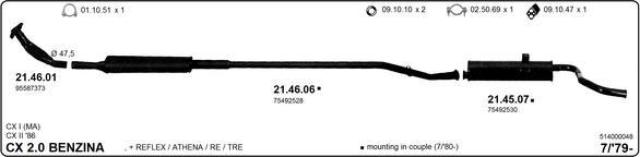 IMASAF 514000048 - Sistem de esapament allinparts.ro