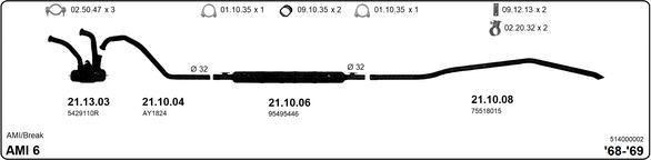 IMASAF 514000002 - Sistem de esapament allinparts.ro