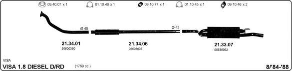 IMASAF 514000149 - Sistem de esapament - allinparts.ro