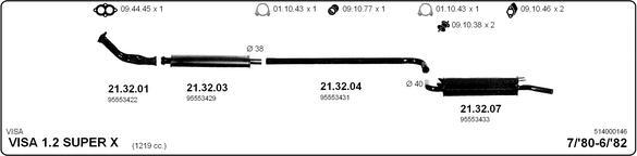 IMASAF 514000146 - Sistem de esapament allinparts.ro