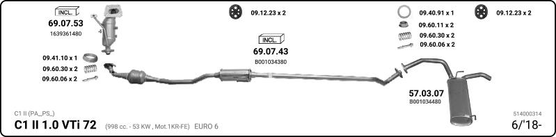 IMASAF 514000314 - Sistem de esapament - allinparts.ro