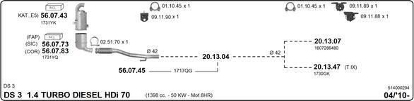 IMASAF 514000294 - Sistem de esapament - allinparts.ro