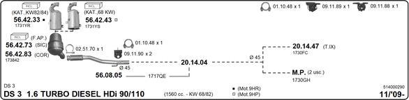 IMASAF 514000290 - Sistem de esapament - allinparts.ro