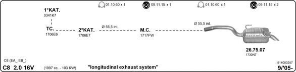 IMASAF 514000257 - Sistem de esapament allinparts.ro