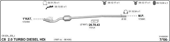 IMASAF 514000261 - Sistem de esapament - allinparts.ro