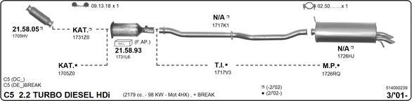 IMASAF 514000239 - Sistem de esapament - allinparts.ro