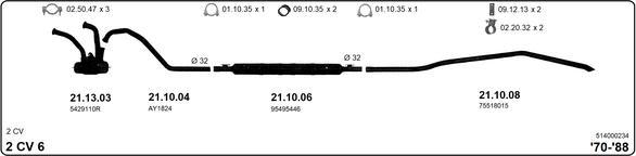 IMASAF 514000234 - Sistem de esapament - allinparts.ro