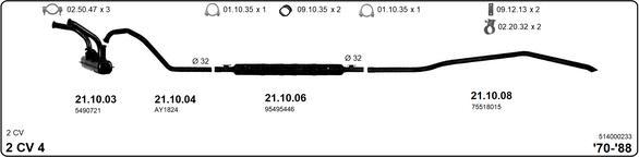 IMASAF 514000233 - Sistem de esapament - allinparts.ro